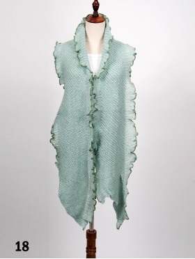 Long Knitted Ruffle Scarf